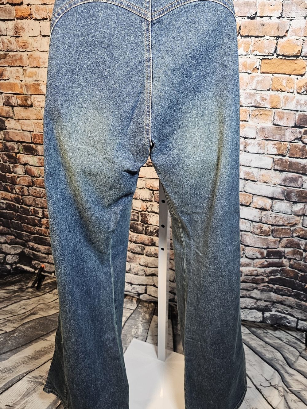 Newport News Jeanology Lace Up Flare Jeans Size 12 Y2K Boho Western Denim Pants - Picture 6 of 11